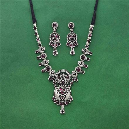Classic Necklace With Oxidised Plating