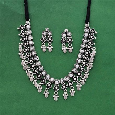 Classic Necklace With Oxidised Plating