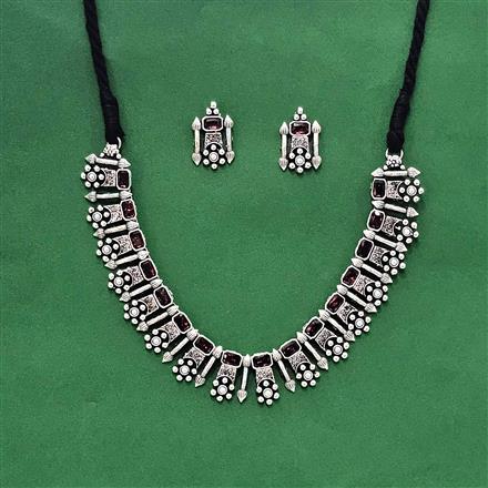 Classic Necklace With Oxidised Plating