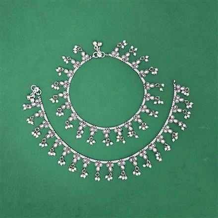 Pearl Payal With Oxidised Plating