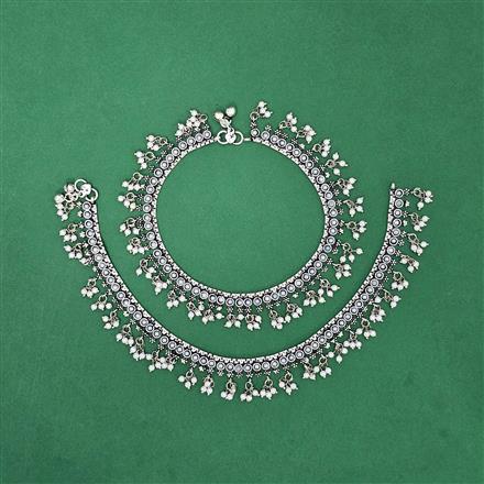 Moti Payal With Oxidised Plating