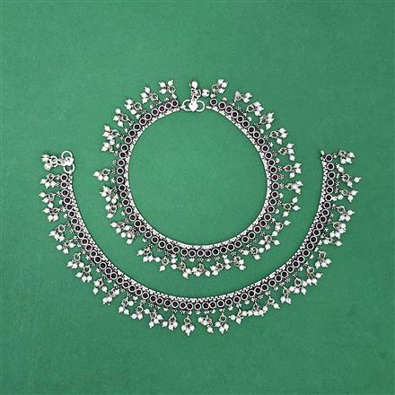 Moti Payal With Oxidised Plating