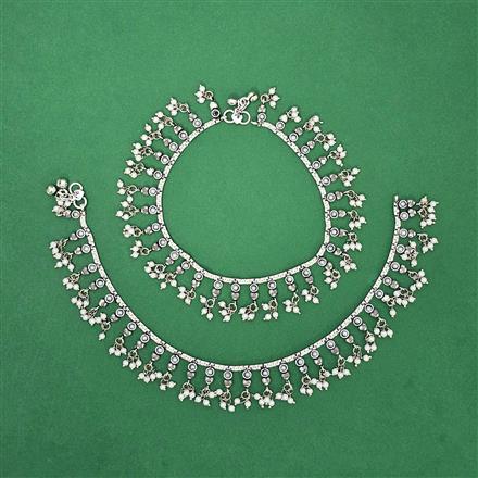 Moti Payal With Oxidised Plating