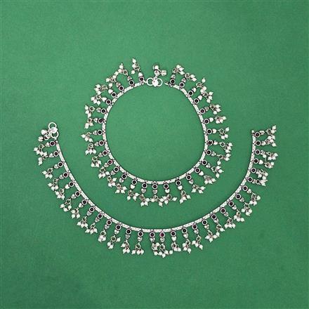 Moti Payal With Oxidised Plating