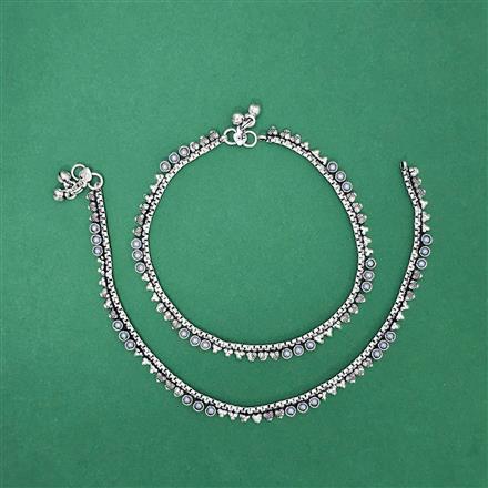 Delicate Payal With Oxidised Plating