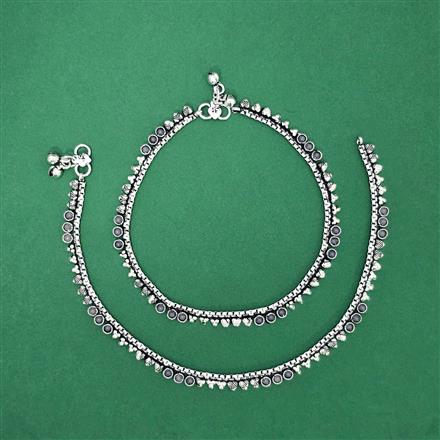 Delicate Payal With Oxidised Plating