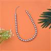 Western Long Necklace With Rhodium Plating Pearl Size 12mm