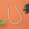 Western Long Necklace With Rhodium Plating Pearl Size 12mm