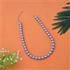 Western Long Necklace With Rhodium Plating Pearl Size 12mm