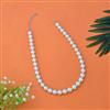 Western Long Necklace With Rhodium Plating Pearl Size 12mm