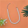 Western Short Necklace With Rhodium Plating Pearl Size 8mm