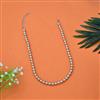 Western Long Necklace With Rhodium Plating Pearl Size 8mm