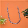 Western Long Necklace With Rhodium Plating Pearl Size 8mm