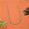 Western Long Necklace With Rhodium Plating Pearl Size 8mm