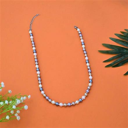 Western Mala Necklace With Rhodium Plating