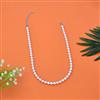 Western Long Necklace With Rhodium Plating Pearl Size 8mm