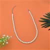 Western Long Necklace With Rhodium Plating Pearl Size 8mm