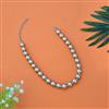 Western Short Necklace With Rhodium Plating Pearl Size 12mm