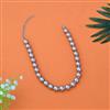 Western Short Necklace With Rhodium Plating Pearl Size 12mm