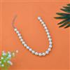 Western Short Necklace With Rhodium Plating Pearl Size 12mm
