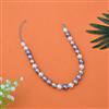 Western Short Necklace With Rhodium Plating Pearl Size 12mm