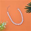 Western Short Necklace With Rhodium Plating Pearl Size 12mm