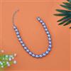 Western Short Necklace With Rhodium Plating Pearl Size 12mm