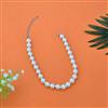 Western Short Necklace With Rhodium Plating Pearl Size 12mm