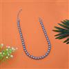 Western Long Necklace With Rhodium Plating Pearl Size 10mm