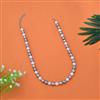 Western Long Necklace With Rhodium Plating Pearl Size 10mm