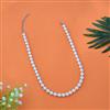 Western Long Necklace With Rhodium Plating Pearl Size 10mm