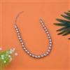 Western Short Necklace With Rhodium Plating Pearl Size 10mm