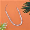 Western Short Necklace With Rhodium Plating Pearl Size 10mm