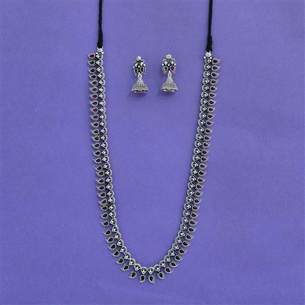 Long Necklace With Oxidised Plating
