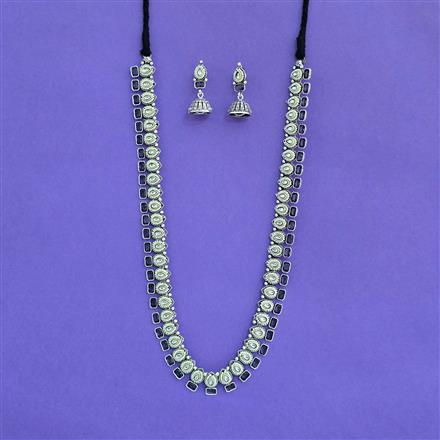 Long Necklace With Oxidised Plating