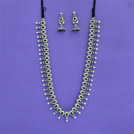 Long Necklace With Oxidised Plating