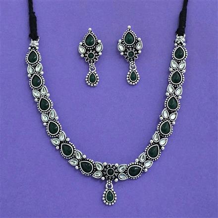 Classic Necklace With Oxidised Plating