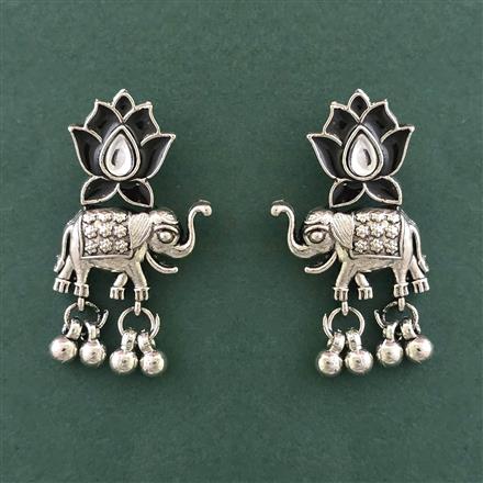 Oxidised Classic Earring With Oxidised Plating