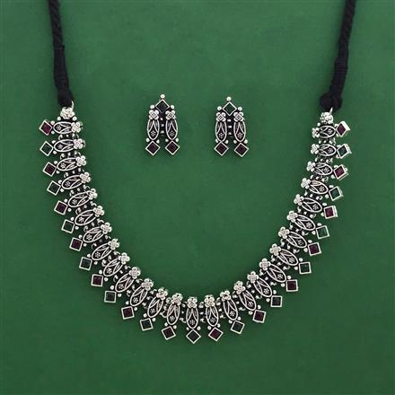 Classic Necklace With Oxidised Plating
