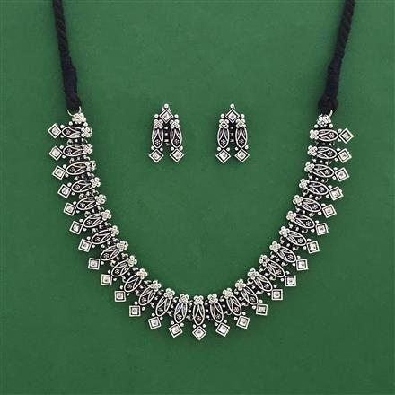 Classic Necklace With Oxidised Plating