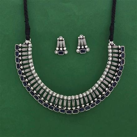 Classic Necklace With Oxidised Plating
