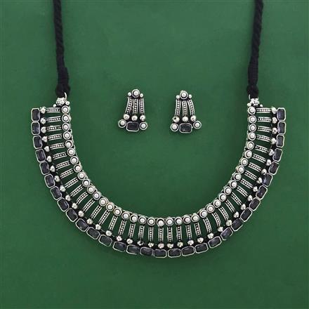Classic Necklace With Oxidised Plating
