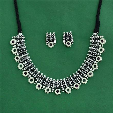 Classic Necklace With Oxidised Plating