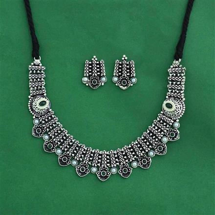 Classic Necklace With Oxidised Plating