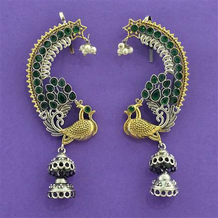 Oxidised Earcuff With 2 Tone Plating
