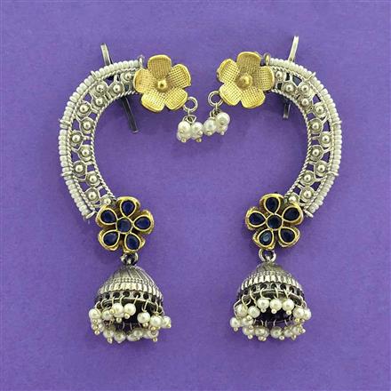 Oxidised Earcuff With 2 Tone Plating