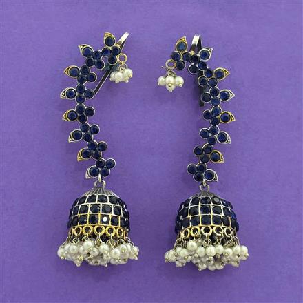 Oxidised Earcuff With 2 Tone Plating