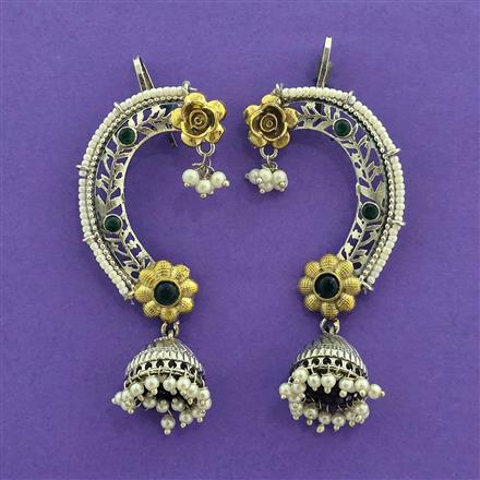 Oxidised Earcuff With 2 Tone Plating