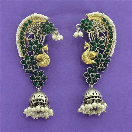 Oxidised Earcuff With 2 Tone Plating