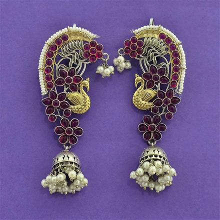 Oxidised Earcuff With 2 Tone Plating